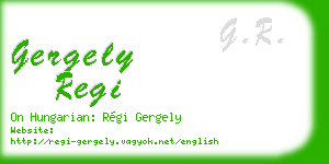 gergely regi business card